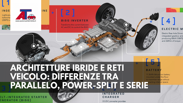 ARCHITETTURE IBRIDE E RETI VEICOLO: DIFFERENZE TRA PARALLELO, POWER-SPLIT E SERIE — GUIDA TECNICA 2026