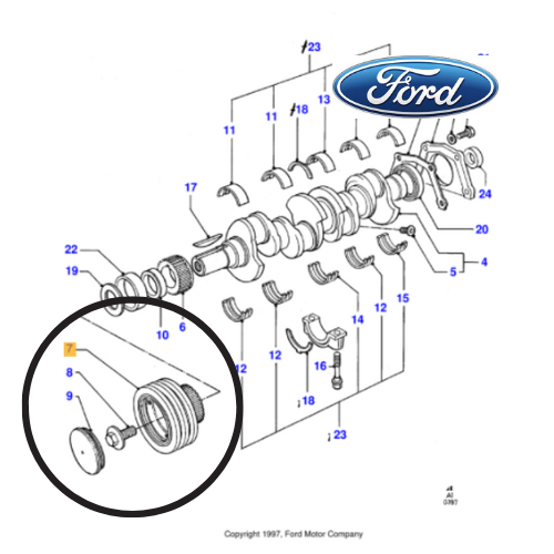 ✅ 1050620 FORD - PULEGGIA ALBERO MOTORE FORD TRANSIT