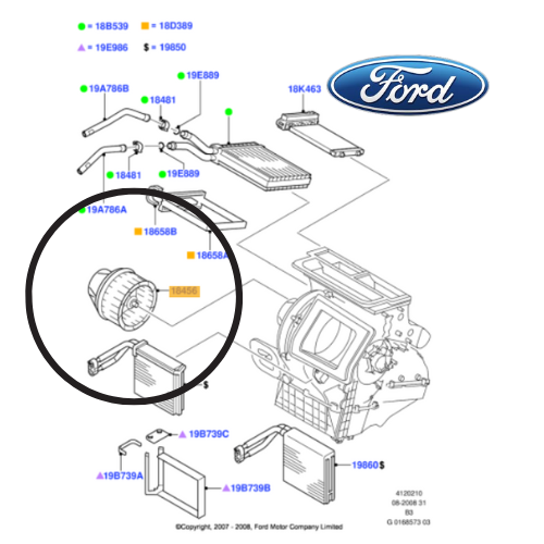 ✅ 1362640 FORD - VENTILATORE ABITACOLO MOTORINO FOCUS C-MAX S-MAX MONDEO