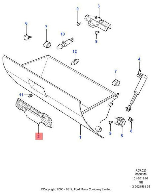 1362614 ORIGINALE FORD MANIGLIA GRUPPO SERRATURA PORTA BEIGE NUOVA