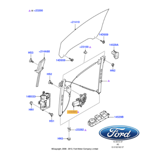 ✅ 1456582 FORD - MOTORINO ALZACRISTALLO PORTA SINISTRA FORD FOCUS CABRIOLET CA5