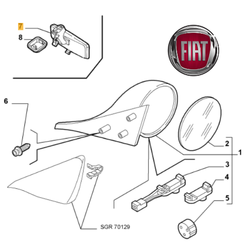 ✅ 156016665 FIAT - SPECCHIO RETROVISORE ALFA ROMEO 156 153977000