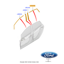 ✅ 1672879 FORD - MODANATURA CORNICE PORTA FINESTRINO POSTERIORE SINISTRA