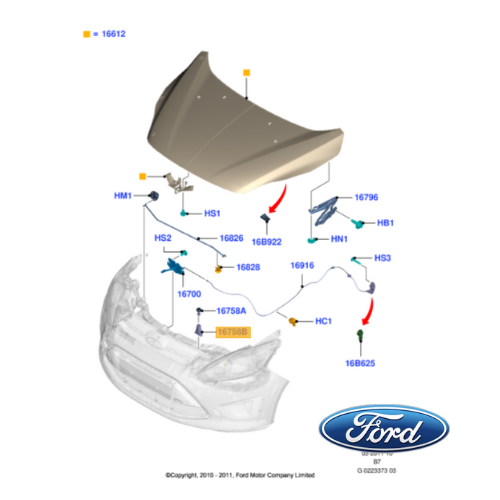 ✅ 1734700 FORD - PARACOLPO PARAURTI FORD FOCUS C-MAX RINFORZO ORIGINALE