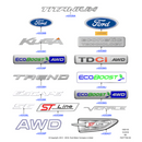 ✅ 1881398 FORD - STEMMA EMBLEMA SIMBOLO FREGIO POSTERIORE FORD KUGA