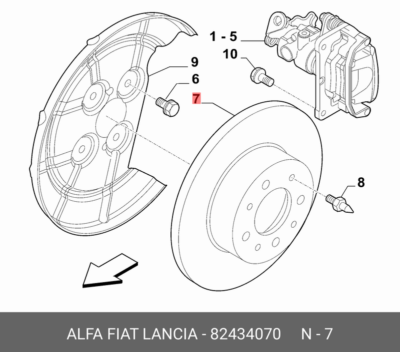 ✅ 82434070 FIAT Coppia Dischi Freno Posteriori Originali Fiat Ø 251 mm - 60801755 - 82433859