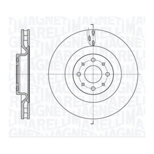 ✅ 361302040532 MBD0532 MAGNETI MARELLI - COPPIA 2 DISCHI FRENO LANCIA 51817217 51822658 51857309