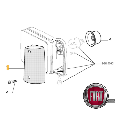 ✅ 40360 DEPO - LUCE POSTERIORE SINISTRA TRASPARENTE 9940597 FIAT PANDA 141