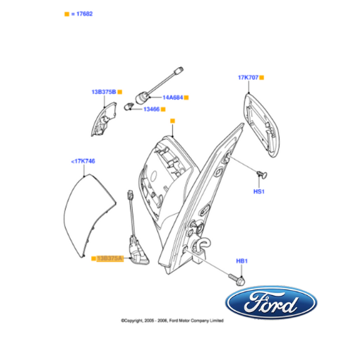 ✅ 4509525 FORD - LAMPADA ESTERNA SOTTO SPECCHIETTO RETROVISORE SINISTRO FORD FOCUS C-MAX CAP