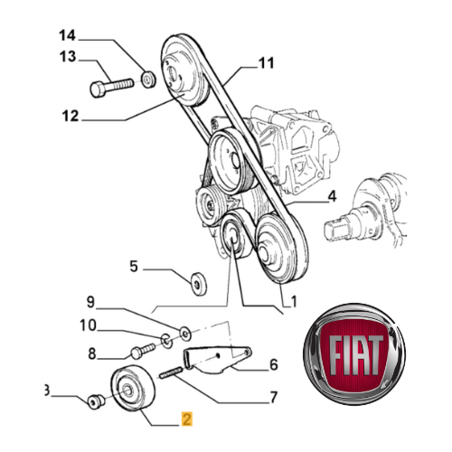 ✅ 46424716 FIAT - TENDICINGHIA FISSO PALIO MAREA STRADA