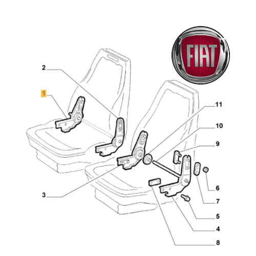 ✅ 46989230 FIAT - SNODO SCHIENALE DESTRO ESTERNO PER GUIDA A SINISTRA