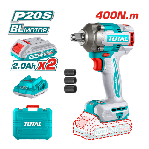 ✅ 4702001202 INECO - AVVITATORE AD IMPULSI 20V 1/2" 400 NM – SET COMPLETO