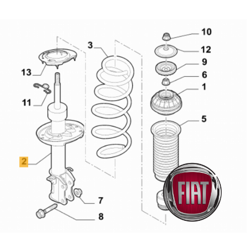 ✅ 52061667 FIAT - AMMORTIZZATORE ORIGNALE FIAT 52017975 52092911 52092915