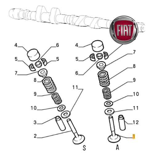 ✅ 55186770 FIAT - VALVOLA ASPIRAZIONE ORIGINALE 60560643 55186770