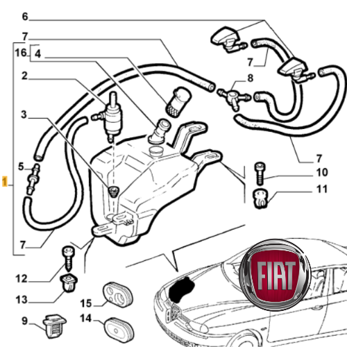 ✅ 60620830 FIAT - SERBATOIO ACQUA TERGICRISTALLO ALFA ROMEO 156