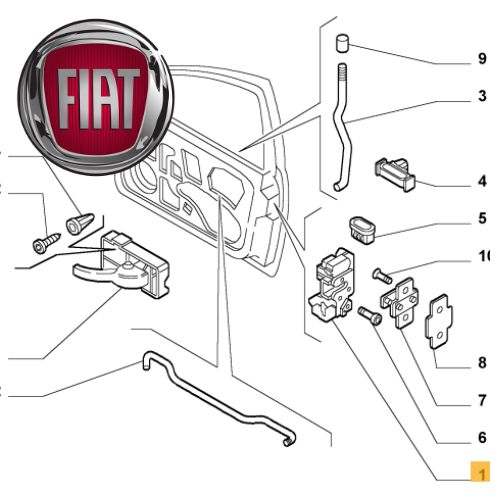 ✅ 60673399 FIAT - SERRATURA ANTERIORE DESTRA ALFA ROMEO 156 60692259 60664615