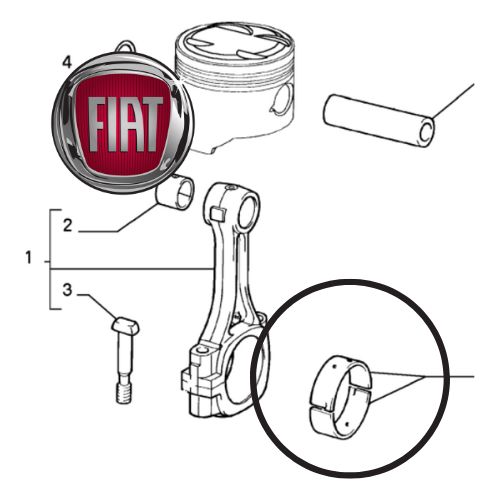 🚚 71752787 FIAT - BRONZINE DI BIELLA ALFA ROMEO 147 - 0,127 SP = 1,596 - 1,600