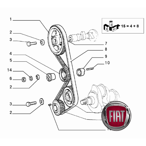 ✅ 71773328 FIAT - GRUPPO COMANDO DISTRIBUZIONE 71754849