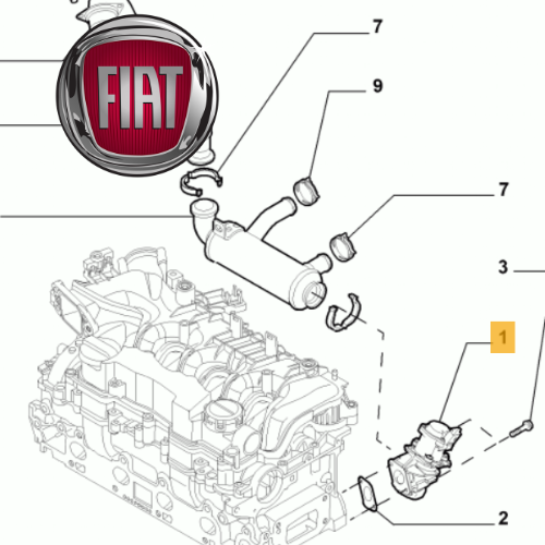 ✅ 71794021 FIAT - VALVOLA ELETTROVALVOLA EGR 1.6 MJT ORIGINALE 9672880080