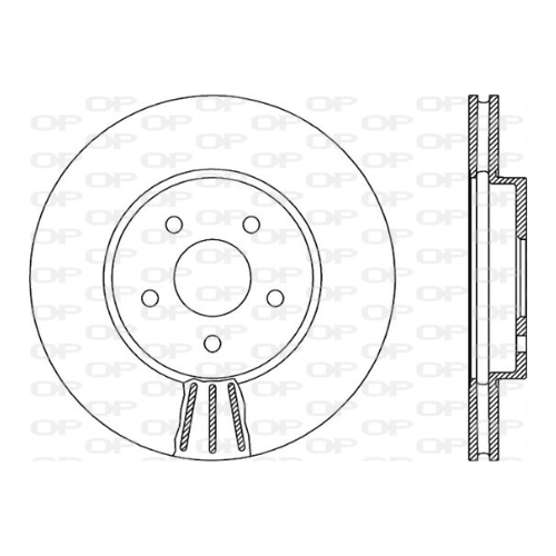 ✅ BDR1912.20 OPEN PARTS - COPPIA 2 DISCHI FRENO FORD JAGUAR 7097478 7S7J1125BB 7S7JJ1125BB