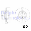 ✅ BG4080C DELPHI - COPPIA DISCHI FRENO AUDI A5, A4, Q5 8K0098301A