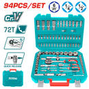 ✅ INECO 42408121494 - SET DI CHIAVI A BUSSOLA 1/4” E 1/2” IN VALIGETTA, 94 PEZZI