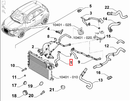 ✅ 52090608 FIAT - MANICOTTO TUBO ACQUA LIQUIDO RADIATORE ORIGINALE FIAT 500X