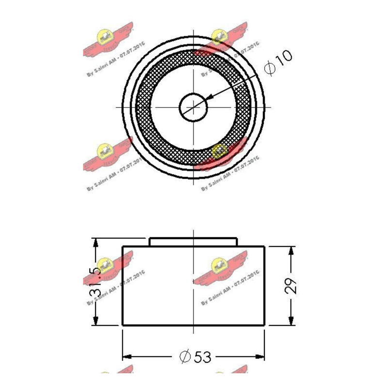 ✅ AUTOKIT 03.440 - GALOPPINO / GUIDACINGHIA CINGHIA DENTATA Ø53X29MM