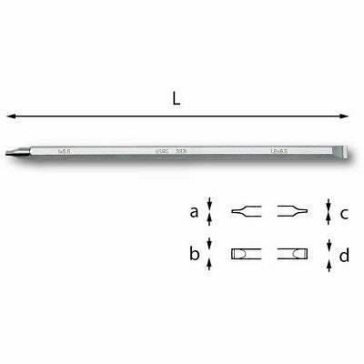 U03330004  - Lame reversibili COMBIDRIVE per viti con intaglio