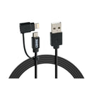 *CAVO DATI "HYBRID" MICRO USB + LIGHTNING MFI (PER IPOD, IPHONE, IPAD) 1M.