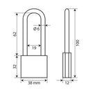 65423 - Standard lucchetto in ottone - 40 mm XL