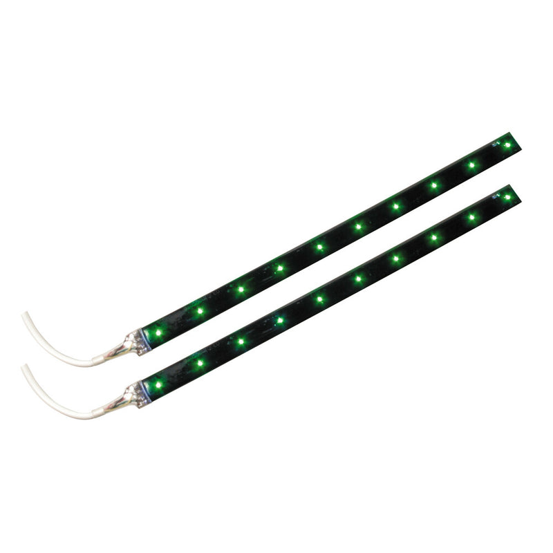 73481 - Twin Led-Bar 10 Led 12V - 2x20 cm - Verde