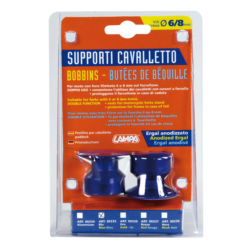 90335 - Kit supporti cavalletto - 6/8 mm - Blu