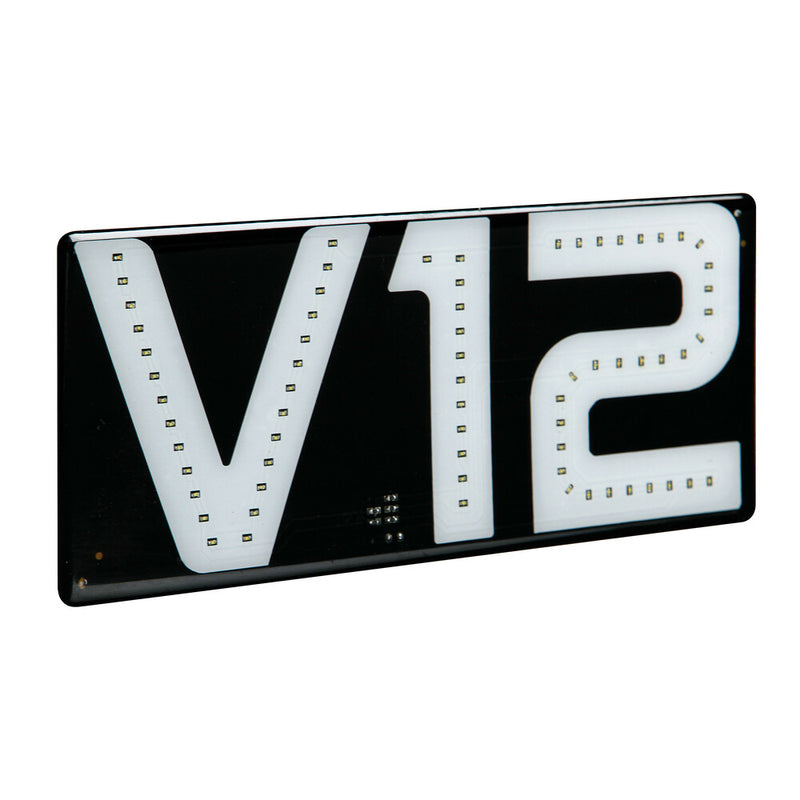 *EMBLEMA"V12"LUCE LED BIANCA