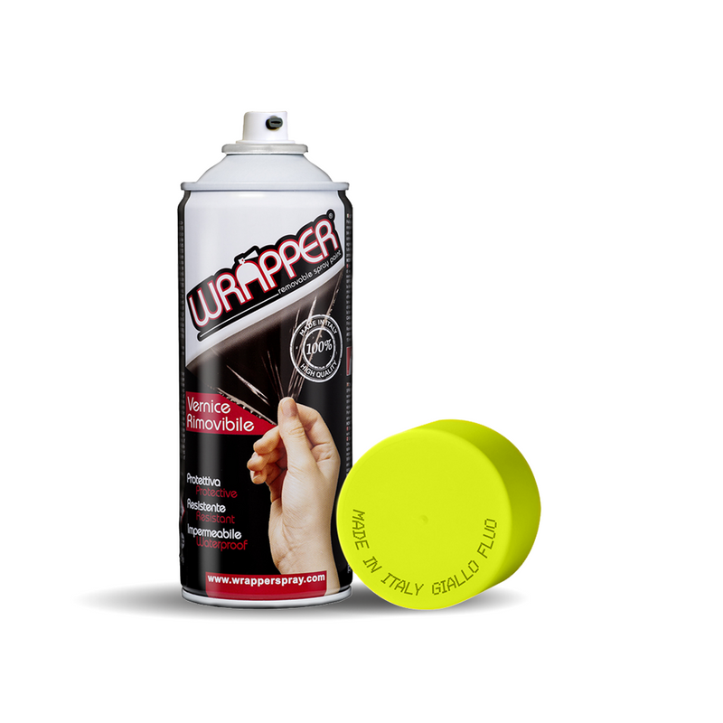 WRAPPER GIALLO FLUO PELLICOLA SPRAY REMOVIBILE 400 ML