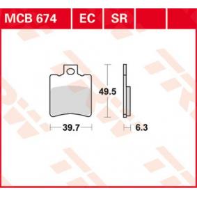 MCB674 TRW Kit pastiglie freno Freno a disco