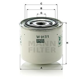 W917/1 MANN-FILTER Filtro olio