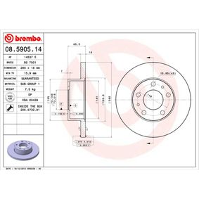 08.5905.14 BREMBO Disco freno