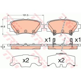 GDB3593 TRW Kit pastiglie freno Freno a disco