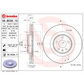 09.B039.11 BREMBO COATED DISC LINE Disco freno