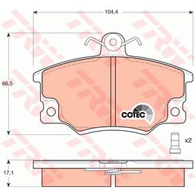 GDB458 TRW COTEC Kit pastiglie freno Freno a disco