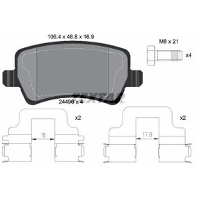 2449602 TEXTAR Kit pastiglie freno Freno a disco