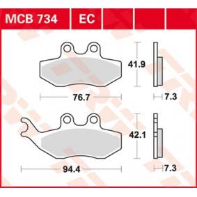 MCB734 TRW Kit pastiglie freno Freno a disco