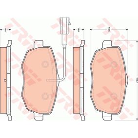 GDB1707 TRW COTEC Kit pastiglie freno Freno a disco