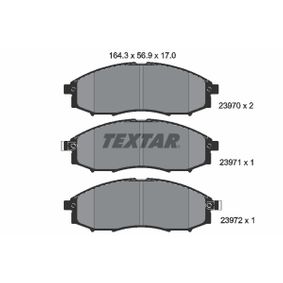 2397001 TEXTAR Kit pastiglie freno Freno a disco