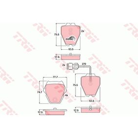 GDB1371 TRW COTEC Kit pastiglie freno Freno a disco