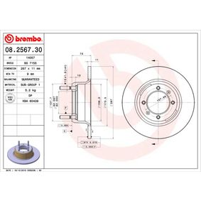 08.2567.30 BREMBO Disco freno