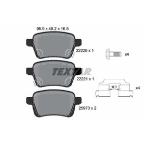 2222001 TEXTAR Kit pastiglie freno Freno a disco