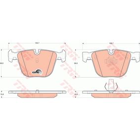 GDB1502 TRW COTEC Kit pastiglie freno Freno a disco