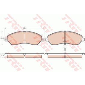 GDB3564 TRW Kit pastiglie freno Freno a disco